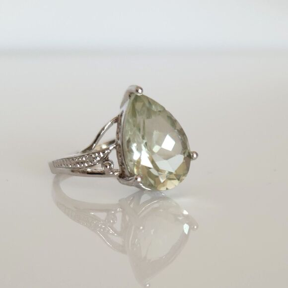 Green Amethyst Pear 4.9 Carats Size 8 - Picture 7 of 12